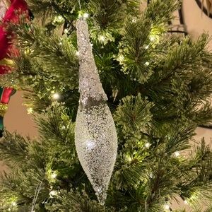 Balsam Hill Nordic Frost glass Christmas  Ornament 9”